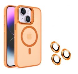 iPhone 14 Wireless Şarj Özellikli Kamera Lens Koruyuculu Kılıf - 13