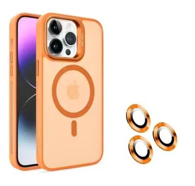 iPhone 15 Pro Max Wireless Şarj Özellikli Kamera Lens Koruyuculu Kılıf - 1