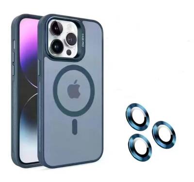 iPhone 15 Pro Max Wireless Şarj Özellikli Kamera Lens Koruyuculu Kılıf - 4