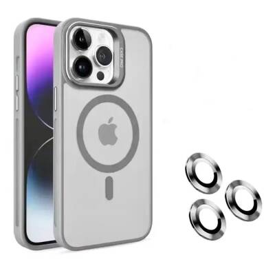 iPhone 15 Pro Max Wireless Şarj Özellikli Kamera Lens Koruyuculu Kılıf - 10