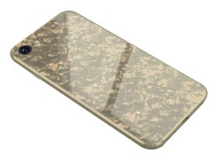 iPhone 6 / 6S Granit Desenli Gold Rubber Kılıf - 1