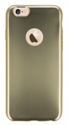 iPhone 6 Plus / 6S Plus Metalik Gold Silikon Kılıf - 1