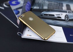 iPhone 6 Plus / 6S Plus Metalik Gold Silikon Kılıf - 3