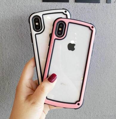 iPhone 7 / 8 Jelly Bumper Şeffaf Ultra Koruma Mor Kılıf - 4