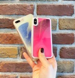 iPhone 7 / 8 Neon Kumlu Kırmızı Silikon Kılıf - 3