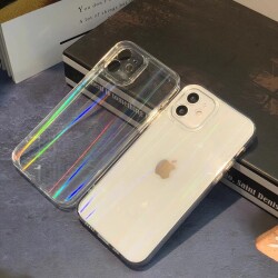 iPhone 7 Plus / 8 Plus Kamera Korumalı Hologram Gökkuşağı Silikon Kılıf - 7