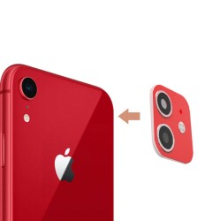 iPhone XR to iPhone 11 Çeviren Kırmızı Kamera Koruyucu - 1