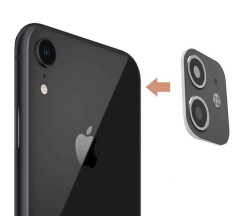 iPhone XR to iPhone 11 Çeviren Siyah Kamera Koruyucu - 1