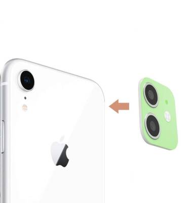 iPhone XR to iPhone 11 Çeviren Yeşil Kamera Koruyucu - 1