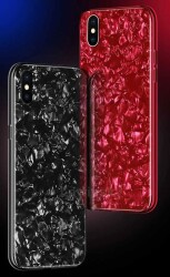 iPhone XS Max Desenli Silikon Kenarlı Beyaz Rubber Kılıf - 4