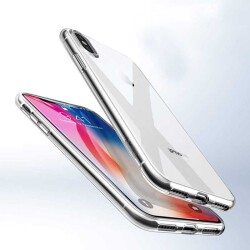 iPhone XS Max Ultra İnce Şeffaf Silikon Kılıf - 4