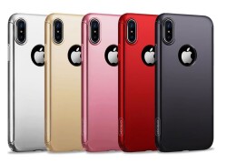 Joyroom iPhone X / XS 360 Derece Koruma Siyah Rubber Kılıf - 8