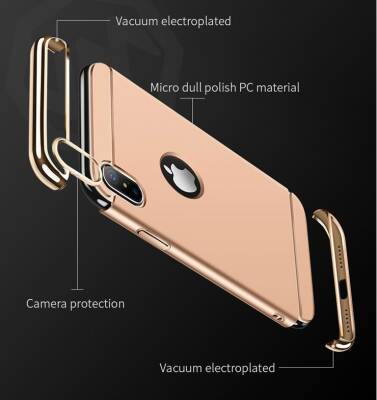 Joyroom Ling iPhone X / XS Gold Rubber Kılıf - 4