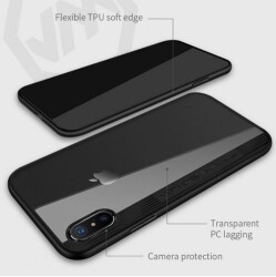 Joyroom Phantom iPhone X / XS Beyaz Silikon Kenarlı Rubber Kılıf - 2