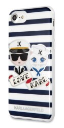 Karl Lagerfeld iPhone 7 / 8 Çizgilii Silikon Kılıf - 2