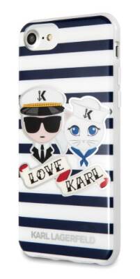 Karl Lagerfeld iPhone 7 / 8 Çizgilii Silikon Kılıf - 2