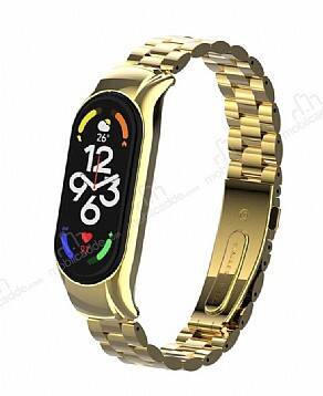 KRD-04 Xiaomi Mi Band 7 Gold Metal Kordon - 1