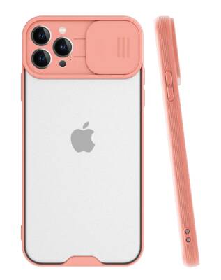 Lens Thin iPhone 13 Pro Max Kamera Korumalı Pembe Silikon Kılıf - 1