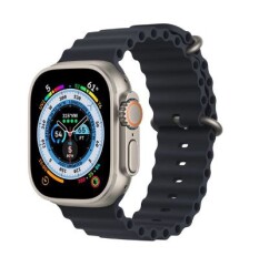 Ocean Apple Watch Ultra Midnight Silikon Kordon (49mm) - 1