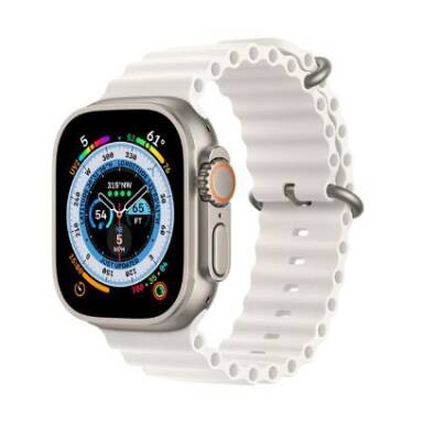 Ocean Apple Watch Ultra Starlight Silikon Kordon (49mm) - 1