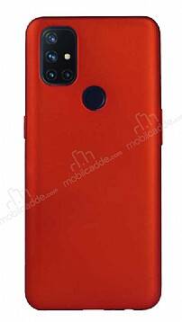 OnePlus Nord N10 5G Mat Kırmızı Silikon Kılıf - 1