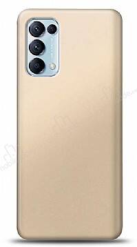 Oppo Reno5 Pro 5G Gold Mat Silikon Kılıf - 1