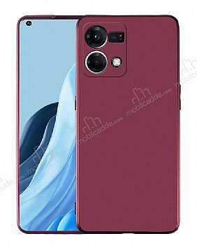 Oppo Reno7 4G Kamera Korumalı Mat Mürdüm Silikon Kılıf - 1