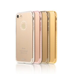 Remax Sunshine iPhone 7 Şeffaf Gold Silikon Kılıf - 4