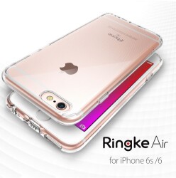 Ringke Air iPhone 6 / 6S Ultra Koruma Şeffaf Rose Gold Kılıf - 8