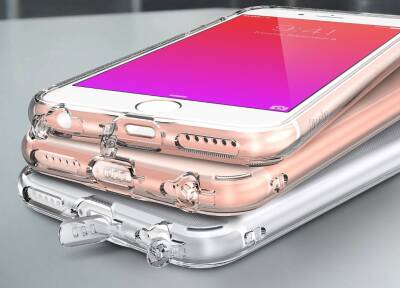 Ringke Air iPhone 6 Plus / 6S Plus Ultra Koruma Şeffaf Rose Gold Kılıf - 4