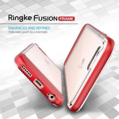 Ringke Fusion Frame iPhone 6 / 6S Ultra Koruma Kırmızı Kılıf - 2