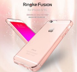 Ringke Fusion iPhone 6 / 6S Ultra Koruma Şeffaf Rose Gold Kılıf - 3