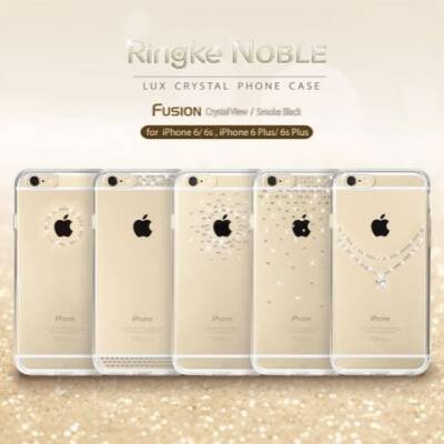 Ringke Noble Fusion iPhone 6 Plus / 6S Plus Snow Taşlı Şeffaf Kılıf - 6