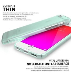 Ringke Slim Frost iPhone 6 / 6S 360 Kenar Koruma Mint Rubber Kılıf - 4