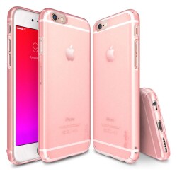 Ringke Slim Frost iPhone 6 / 6S 360 Kenar Koruma Pembe Rubber Kılıf - 1