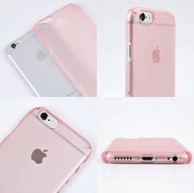 Ringke Slim Frost iPhone 6 / 6S 360 Kenar Koruma Pembe Rubber Kılıf - 5