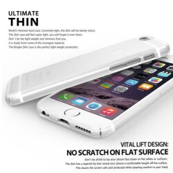 Ringke Slim Frost iPhone 6 Plus / 6S Plus 360 Kenar Koruma Gri Rubber Kılıf - 3