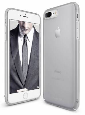 Ringke Slim Frost iPhone 7 / 8 Tam Kenar Koruma Gri Rubber Kılıf - 1