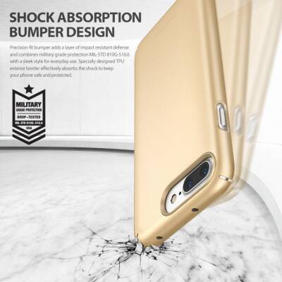 Ringke Slim iPhone 6 / 6S 360 Kenar Koruma Rose Gold Rubber Kılıf - 5