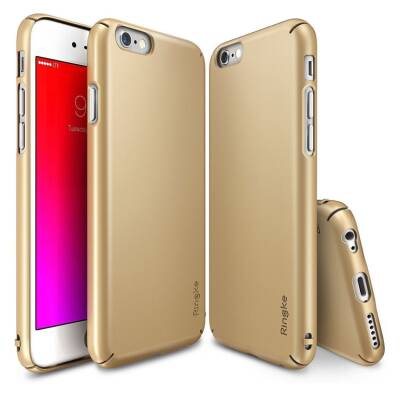 Ringke Slim iPhone 6 Plus / 6S Plus 360 Kenar Koruma Gold Rubber Kılıf - 1