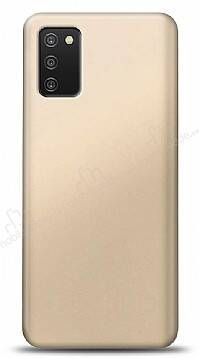 Samsung Galaxy A03s Gold Mat Silikon Kılıf - 1