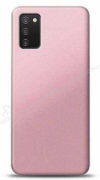 Samsung Galaxy A03s Rose Gold Mat Silikon Kılıf - 1