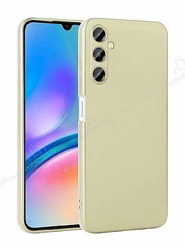 Samsung Galaxy A05s Kamera Korumalı Mat Gold Silikon Kılıf - 1