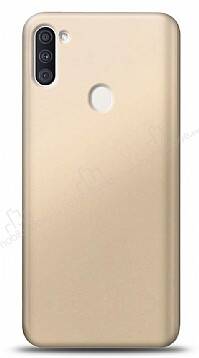 Samsung Galaxy A11 Gold Mat Silikon Kılıf - 1