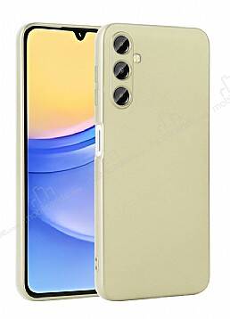 Samsung Galaxy A15 Mat Gold Silikon Kılıf - 1