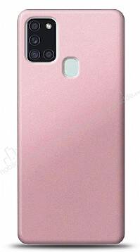 Samsung Galaxy A21s Rose Gold Mat Silikon Kılıf - 1