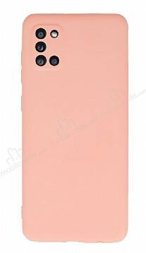 Samsung Galaxy A31 Kamera Korumalı Açık Pembe Silikon Kılıf - 1