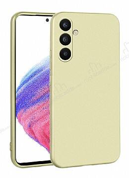 Samsung Galaxy A34 Kamera Korumalı Mat Gold Silikon Kılıf - 1