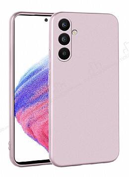 Samsung Galaxy A34 Kamera Korumalı Mat Rose Gold Silikon Kılıf - 1