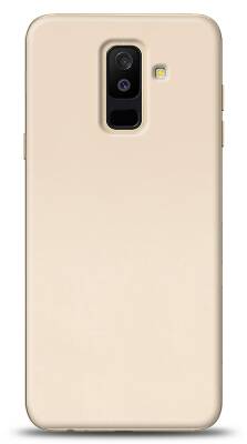 Samsung Galaxy A6 Plus 2018 Tam Kenar Koruma Gold Rubber Kılıf - 1